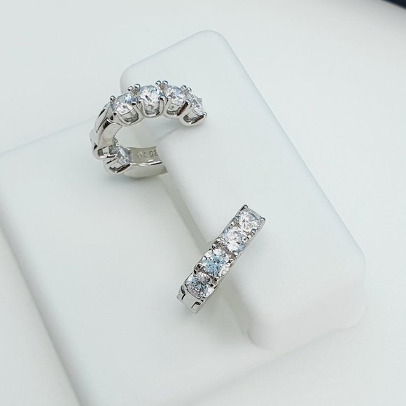 "925 Sterling Silver Cubic Zirconia Earrings, UU1P6A6144 - Picture 7 of 10